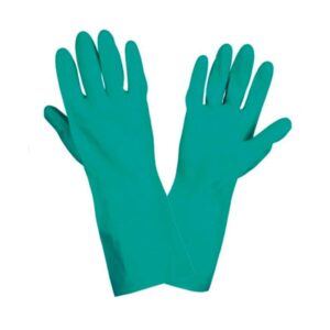 Guantes Nitrilo verde flocado