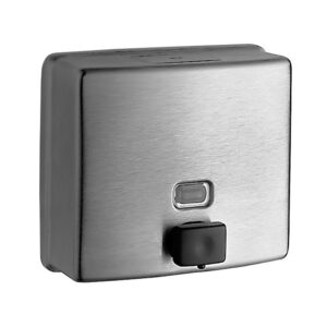 Dosificador de jabón accionamiento manual acero