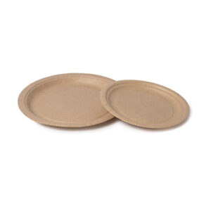 Platos de cartón Kraft Compostable