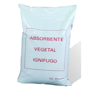 Absorbente vegetal ignífugo